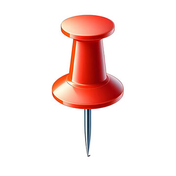 Realistic Red Push Pin, Red Push Pin Clipart Ready for Your Projects