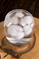 cold mineral water with a lot of gases and bubbles