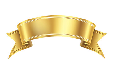illustration of isolated luxury gold ribbon bow banner	