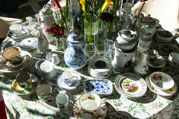 various dishwares on the table