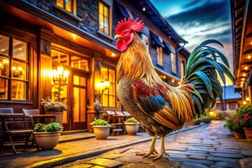 Rooster Restaurant Logo - Long Exposure Art