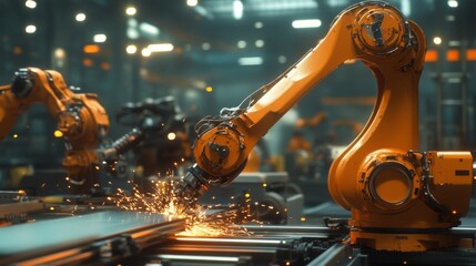 Industrial Robots Cutting and Bending Metal Sheets