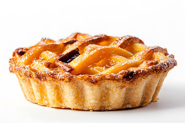 Fruit quince pie isolated on white