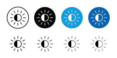 Brightness icon Thin line flat illustration