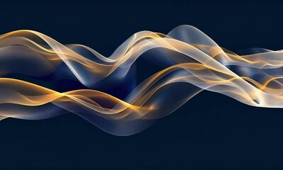 Beautiful abstract wave technology background with blue light digital effect corporate concept