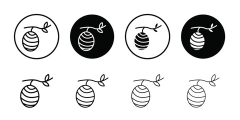 Cocoon icon Thin line flat illustration