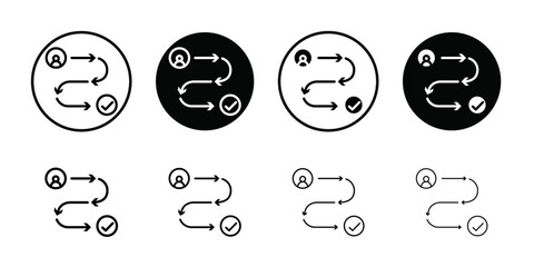 Customer journey icon Thin line flat illustration