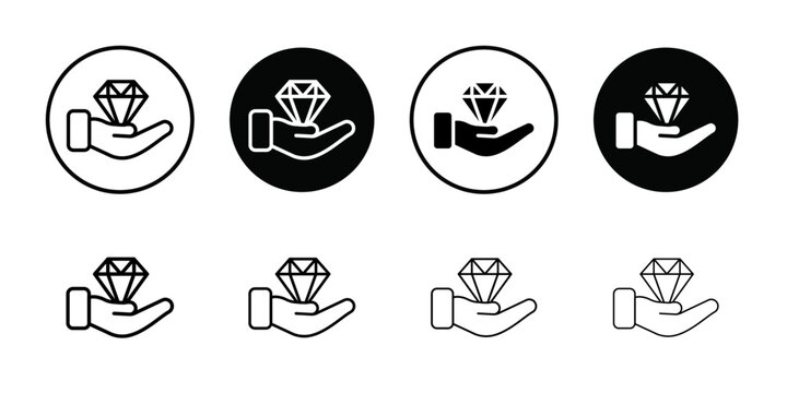 Exclusive service icon Thin line flat illustration