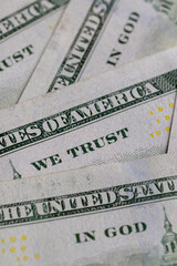 Obraz premium American paper money dollars in denominations of 100