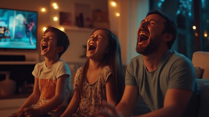 Fototapeta premium Children are having fun time with their parents.