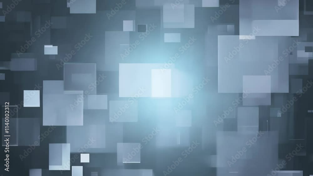 Poster abstract digital shapes create a mesmerizing visual effect in a futuristic setting