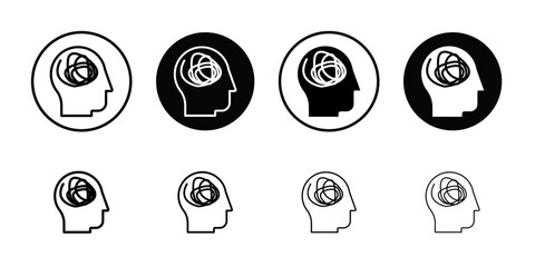 Mental disorder icon Thin line flat illustration