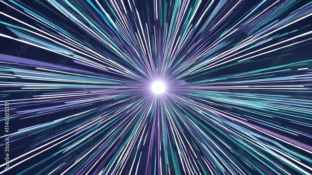 Fototapete Dynamic visual explosion of light and color creating a mesmerizing effect in a cosmic setting
