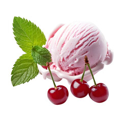 ice cream isolated on transparent