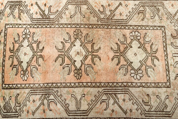 Textures and patterns in color from woven carpets