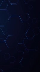 Obraz premium Futuristic Blue Hexagonal Grid Phone Wallpaper