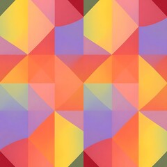 Obraz premium Geometric Abstract Pattern: A vibrant and dynamic abstract background with a playful composition of geometric shapes. The color palette features a mix of bright and pastel hues.