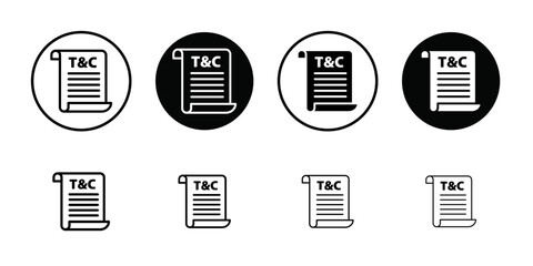 Terms and Conditions Icon Thin line flat illustration