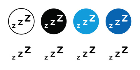 Zzz icon Thin line flat illustration