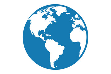 3d earth globe icon on white background