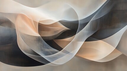 Calming Rhythms Illustration Featuring Soft Waves and Harmonious Abstract Patterns