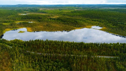 lake in the mountains, Sweden landscape 