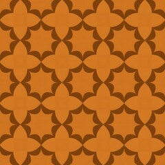 Geometric Tile Pattern: A seamless tile pattern in warm brown hues, featuring a repeating geometric design of interlocking stars and rounded shapes.