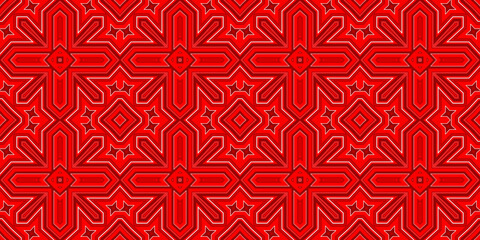 Seamless pattern banner red. Red Christmas pattern. Merry Christmas. Happy New Year. Red festive pattern