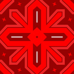 Seamless square pattern red. Christmas pattern red. Santa Claus pattern. Merry Christmas. Happy New Year.