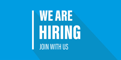 We are hiring join with us banner vector design