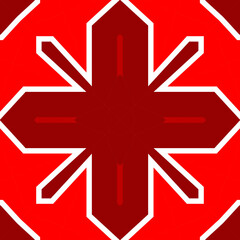 Seamless square pattern red. Christmas pattern red. Santa Claus pattern. Merry Christmas. Happy New Year.