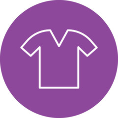 Tee line circle icon