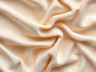 Smooth Light Beige Fabric with Elegant Drapes and Soft Texture for Background Use