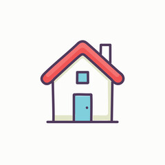 Cozy house icon. Simple home illustration perfect for websites, apps, or presentations. Represents comfort and home ownership.