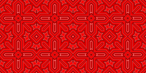 Seamless pattern banner red. Red Christmas pattern. Merry Christmas. Happy New Year. Red festive pattern