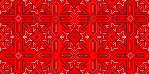 Seamless pattern banner red. Red Christmas pattern. Merry Christmas. Happy New Year. Red festive pattern