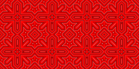 Seamless pattern banner red. Red Christmas pattern. Merry Christmas. Happy New Year. Red festive pattern