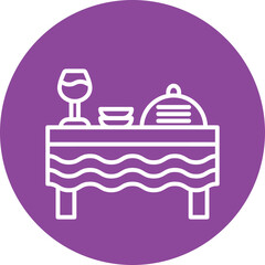 Table Decoration line circle icon