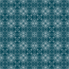 Christmas seamless pattern. Christmas background blue. Snowflake pattern. Happy New Year