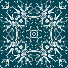 Christmas seamless pattern. Christmas background blue. Snowflake pattern. Happy New Year