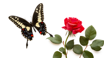 A symbol of the stylized butterfly isolated on a white background