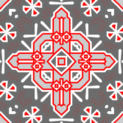 Seamless pattern gray and red. Christmas pattern gray and red. Merry Christmas. Happy New Year.