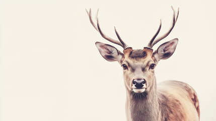 Adorable deer isolated on a white background
