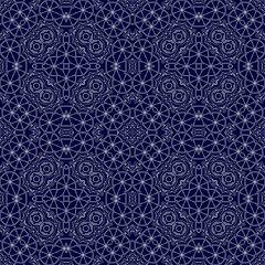 Christmas seamless pattern. Christmas background blue. Snowflake pattern. Happy New Year