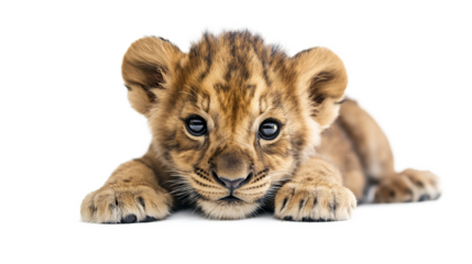 Adorable Lion isolated on a white background