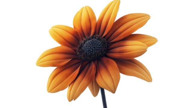 Animated Flower isolated on a white background