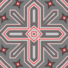 Seamless pattern gray and red. Christmas pattern gray and red. Merry Christmas. Happy New Year.