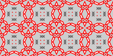 Seamless pattern banner gray and red. Merry Christmas. Happy New Year. Red woven pattern