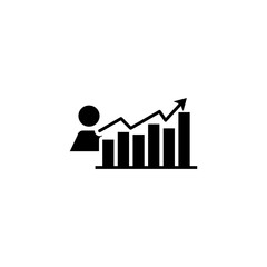 People and Statistic icon. Export import distribution icon vector