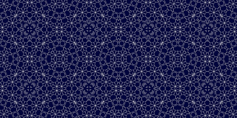 Fototapeta premium Christmas seamless pattern. Christmas background banner blue. Frost pattern. Happy New Year.